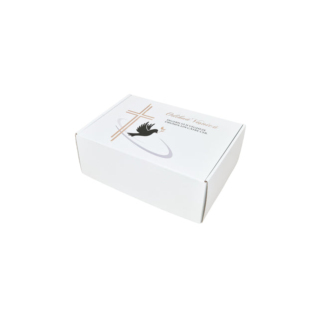 WHITE self-forming box 26 x 20 x 5.5cm