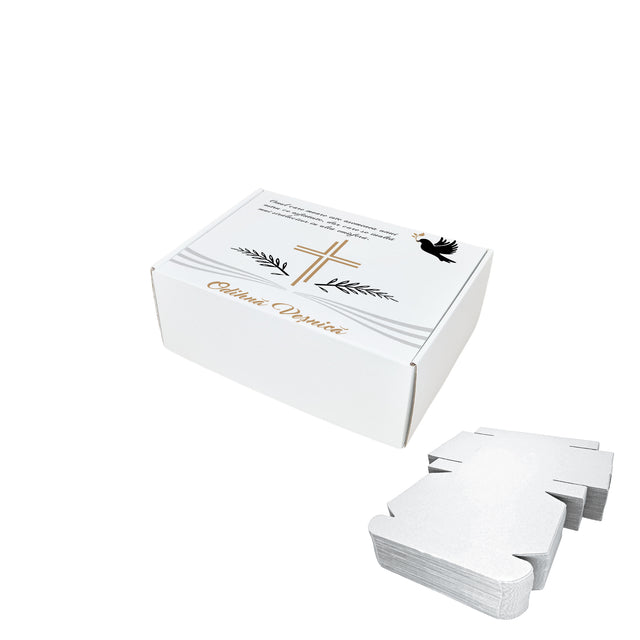 WHITE self-forming box 24 x 24 x 12cm