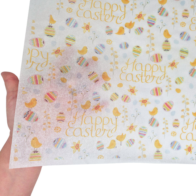 Hârtie de mătase model Paște Sunny Chicks & Eggs 17g – format 50x75cm