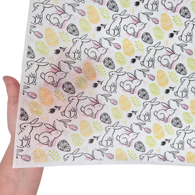 Hârtie de mătase model Paște Colorful Bunny Meadow 17g – format 50x75cm