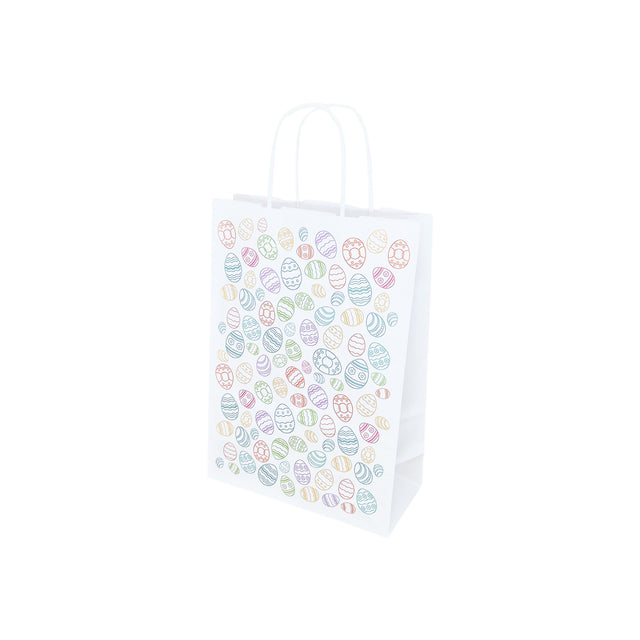 Pungă Hârtie Kraft cu Model Paște Sweet Egg Parade 18 x 22(H) x 8cm