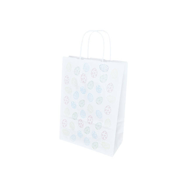 Pungă Hârtie Kraft cu Model Paște Pastel Egg Delight 18 x 22(H) x 8cm