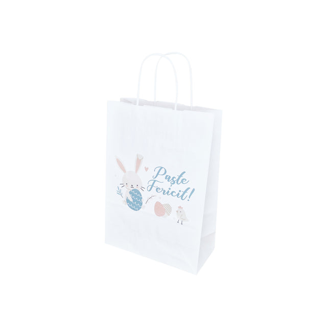 Pungă Hârtie Kraft cu Model Paște Soft Spring Eggs 22 x 31(H) x 10cm
