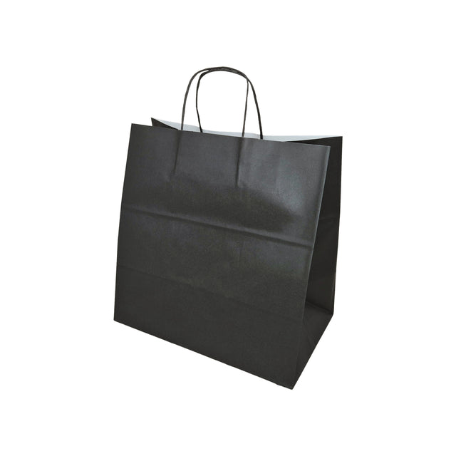 WHITE kraft paper bag with twisted paper handles 18 x 24(H) x 7cm