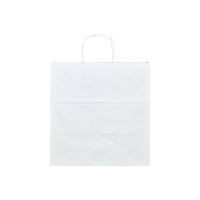 WHITE kraft paper bag with twisted paper handles 32 x 41(H) x 12cm