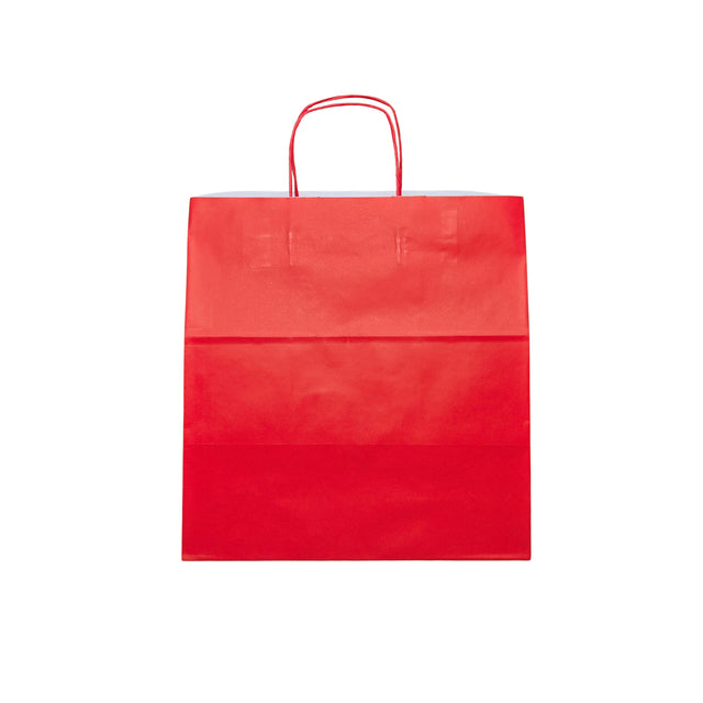 WHITE kraft paper bag with twisted paper handles 18 x 24(H) x 7cm