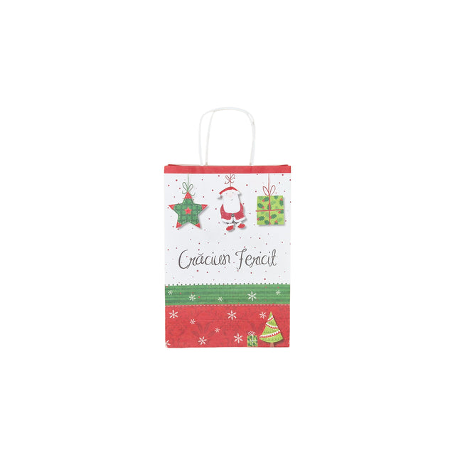 Kraftpapiertüte mit Motiv Weihnachten Tinsel Tales 18 x 22(H) x 8cm