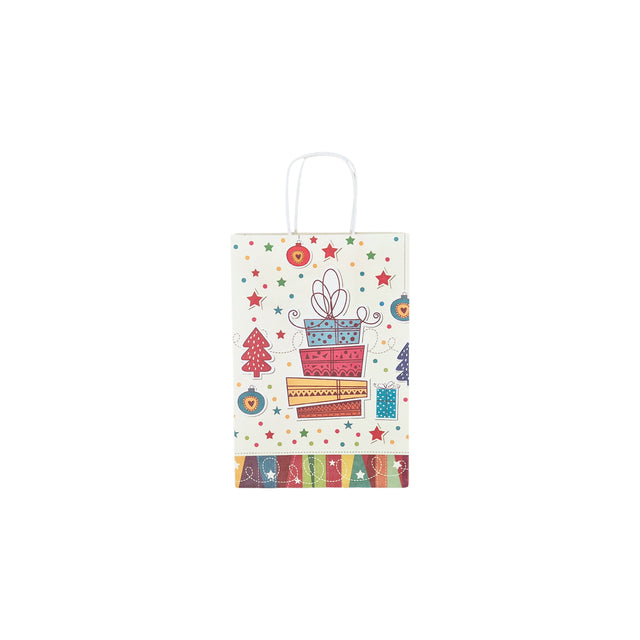 Kraftpapiertüte mit Motiv Weihnachten Tinsel Tales 18 x 22(H) x 8cm