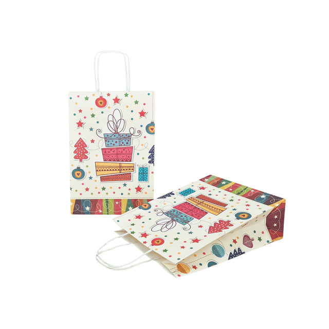 Kraftpapiertüte mit Motiv Weihnachten Tinsel Tales 18 x 22(H) x 8cm