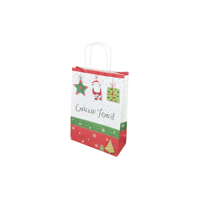 Kraftpapiertüte mit Motiv Weihnachten Tinsel Tales 18 x 22(H) x 8cm
