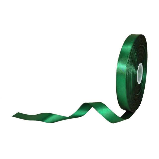 Panglică Dublu Satinată VERDE SMARALD 2cm x 90m