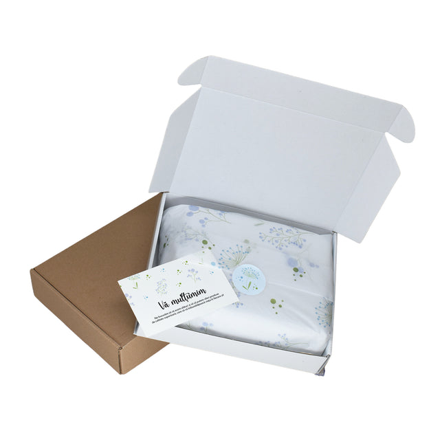 WHITE paper bag for flowers with textile string handles 23 x 20(H) x 20cm