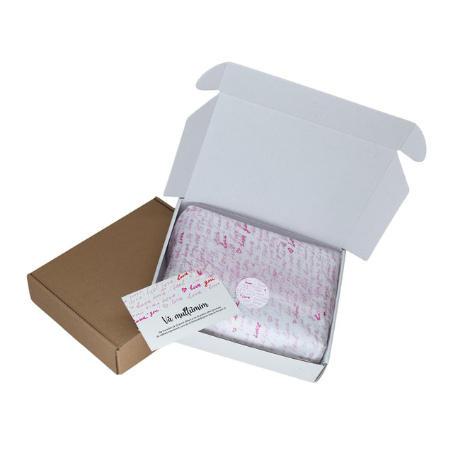 WHITE paper bag for flowers with textile string handles 23 x 20(H) x 20cm