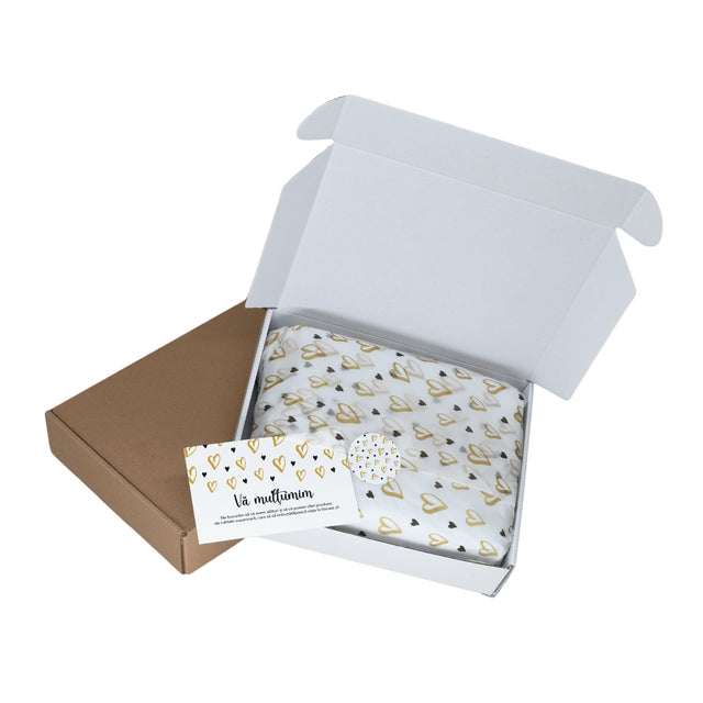 WHITE paper bag for flowers with textile string handles 23 x 20(H) x 20cm
