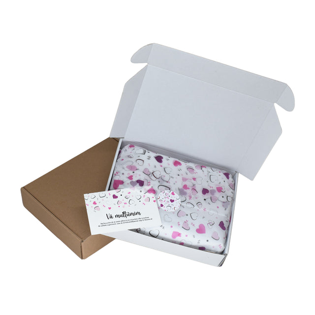 WHITE paper bag for flowers with textile string handles 23 x 20(H) x 20cm
