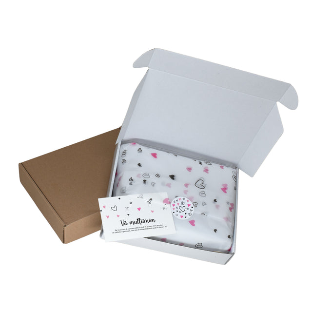 WHITE paper bag for flowers with textile string handles 23 x 20(H) x 20cm
