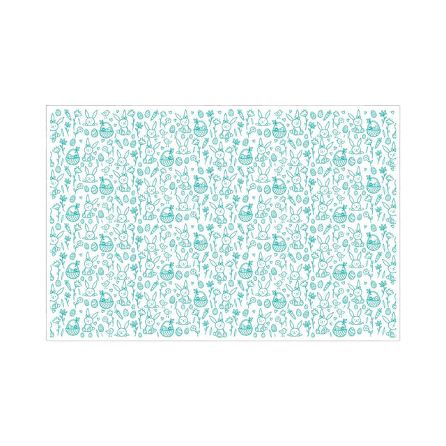 Hârtie de mătase model Paște Turquoise Spring Field 28g – format 50x75cm