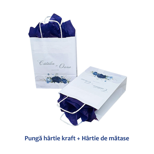 Pungi de Hârtie cu Modele de Nuntă - Model 11 18 x 22(H) x 8cm