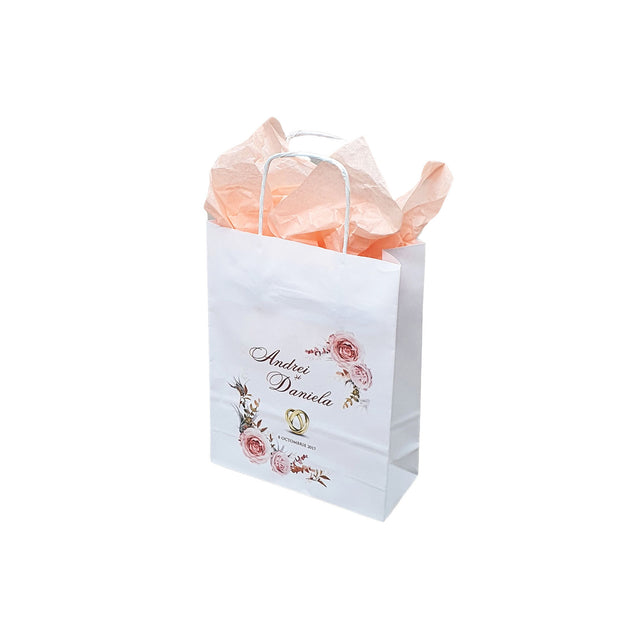 Pungi de Hârtie cu Modele de Nuntă - Model 3 18 x 22(H) x 8cm