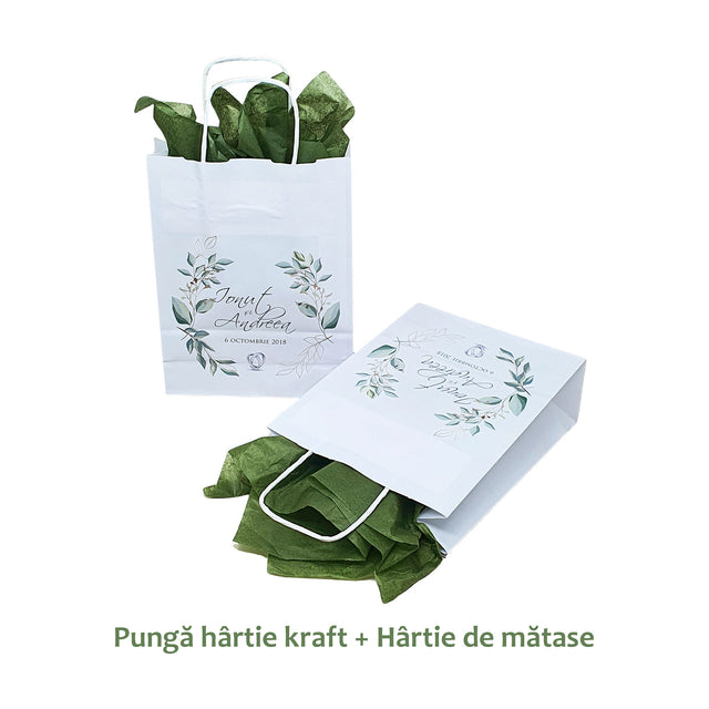 Pungi de Hârtie cu Modele de Nuntă - Model 8 18 x 22(H) x 8cm