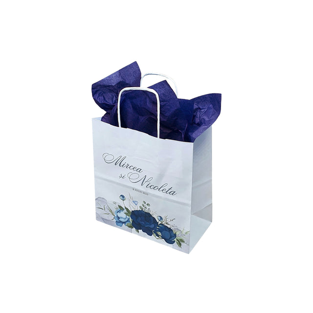 Pungi de Hârtie cu Modele de Nuntă - Model 11 20 x 21(H) x 10cm
