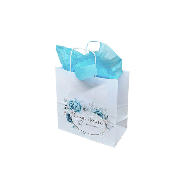 Pungi de Hârtie cu Modele de Nuntă - Model 18 20 x 21(H) x 10cm