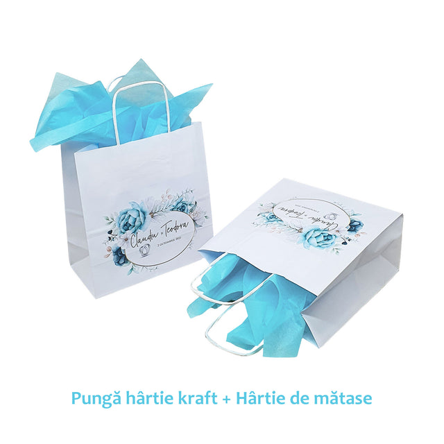Pungi de Hârtie cu Modele de Nuntă - Model 18 20 x 21(H) x 10cm