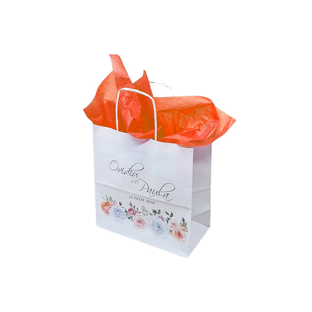 Pungi de Hârtie cu Modele de Nuntă - Model 7 20 x 21(H) x 10cm