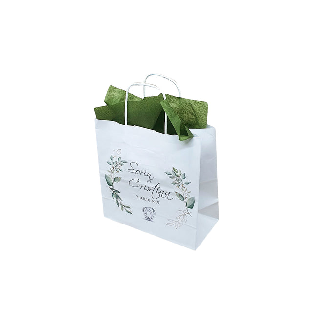 Pungi de Hârtie cu Modele de Nuntă - Model 8 20 x 21(H) x 10cm