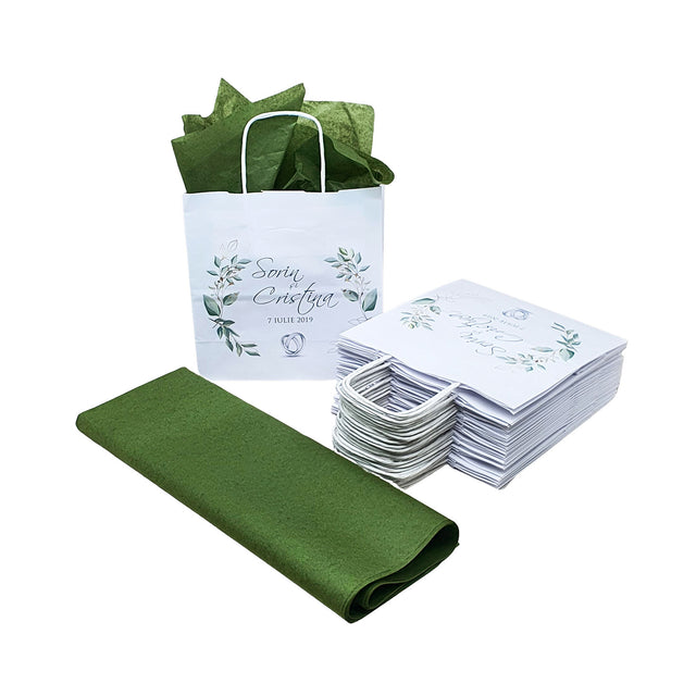 Pungi de Hârtie cu Modele de Nuntă - Model 8 20 x 21(H) x 10cm