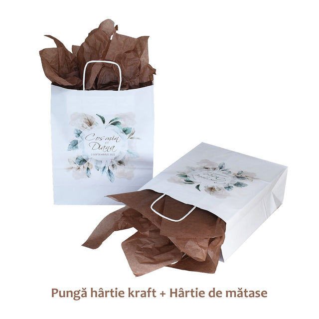 Pungi de Hârtie cu Modele de Nuntă - Model 12 22 x 31(H) x 10cm