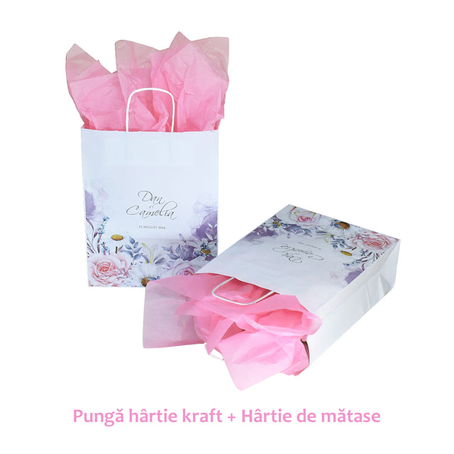 Pungi de Hârtie cu Modele de Nuntă - Model 13 22 x 31(H) x 10cm