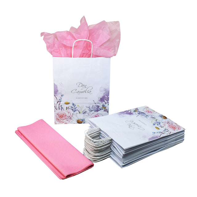 Pungi de Hârtie cu Modele de Nuntă - Model 13 22 x 31(H) x 10cm