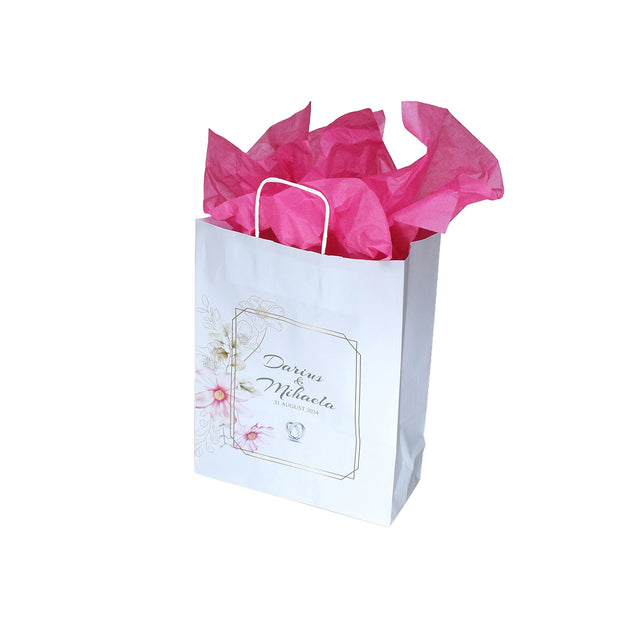 Pungi de Hârtie cu Modele de Nuntă - Model 15 22 x 31(H) x 10cm