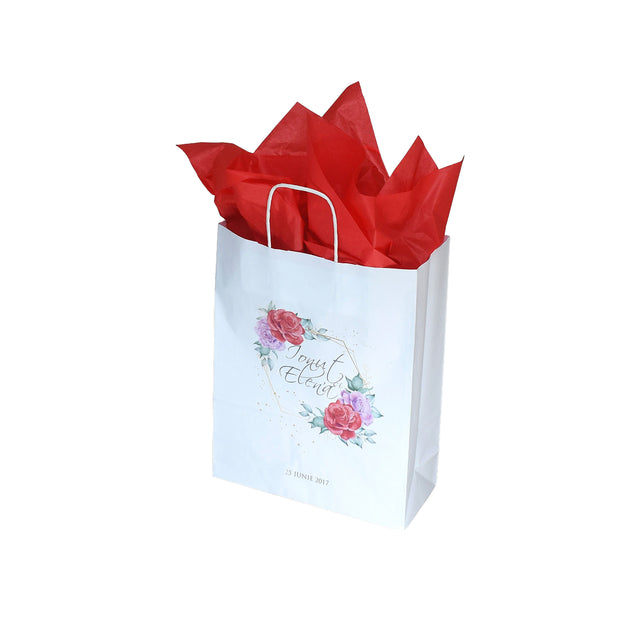 Pungi de Hârtie cu Modele de Nuntă - Model 2 22 x 31(H) x 10cm