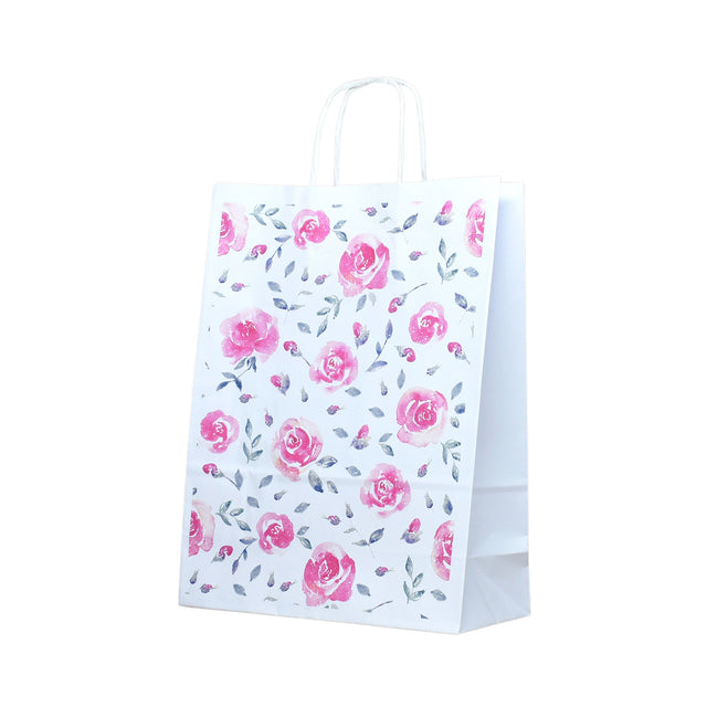 Kraft Paper Bag with Pattern 13 Floral 24 x 31(H) x 10cm