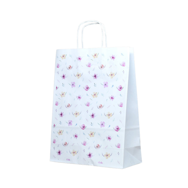 Kraft Paper Bag with Pattern 13 Floral 24 x 31(H) x 10cm