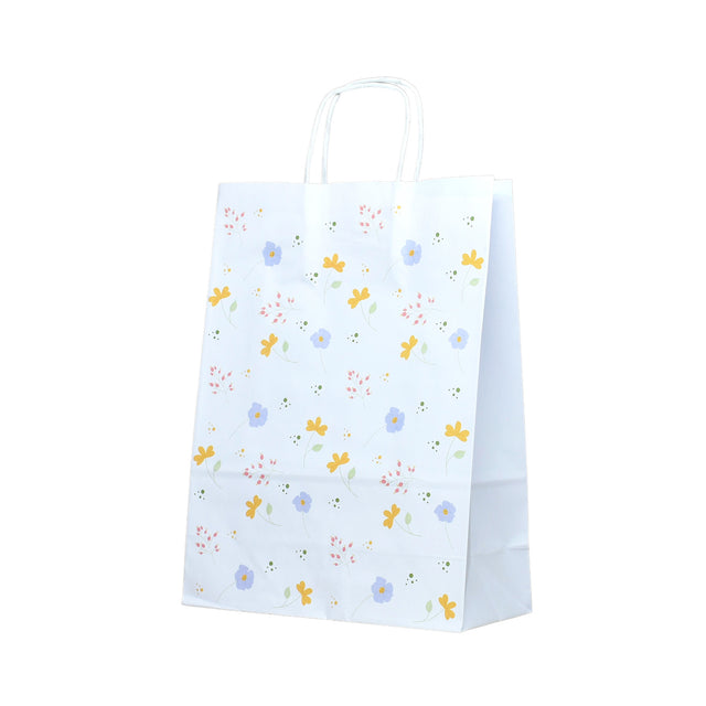 Hochwertiges Kraftpapier mit Modell 13, Blumenmuster, 24 x 31 (H) x 10 cm