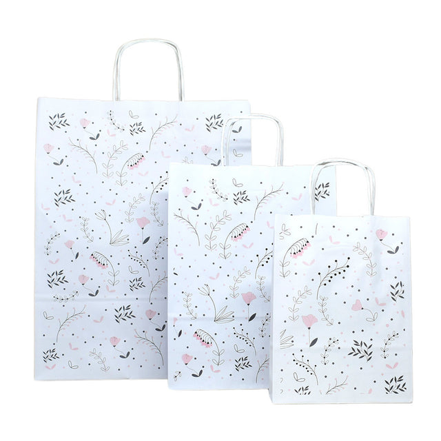 Hartes Kraftpapier mit Modell 3 Floral 18 x 24(H) x 7cm