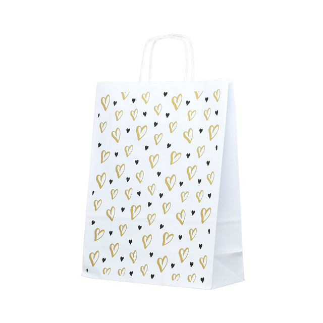 Kraft Paper Bag with Pattern 13 Floral 18 x 24(H) x 7cm