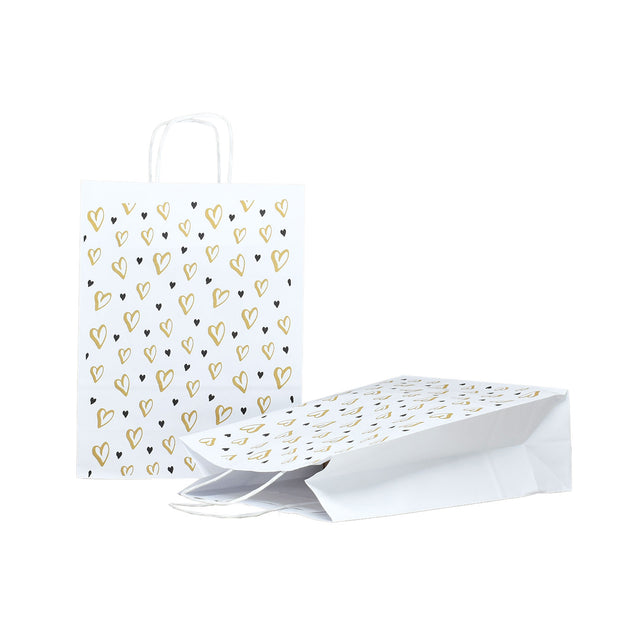 Kraft Paper Bag with Pattern 13 Floral 18 x 24(H) x 7cm