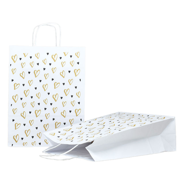 Kraft Paper Bag with Pattern 13 Floral 18 x 24(H) x 7cm