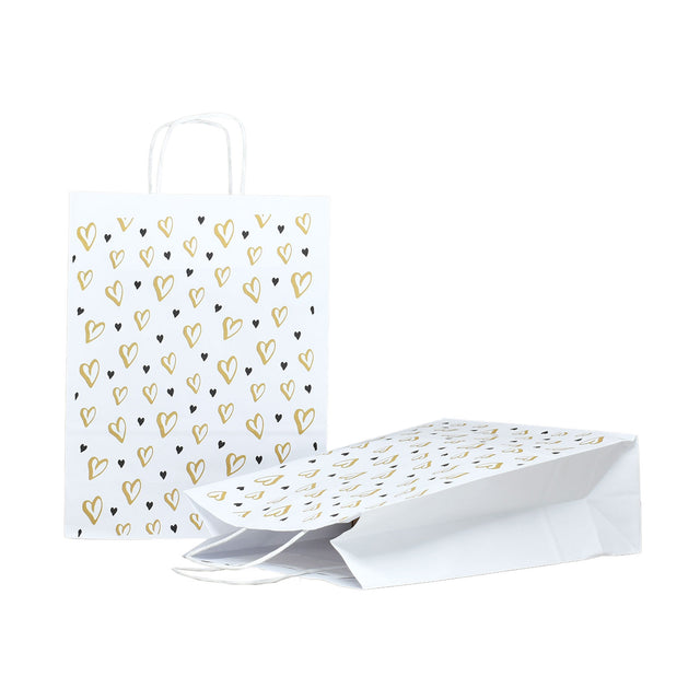 Kraft Paper Bag with Pattern 13 Floral 18 x 24(H) x 7cm