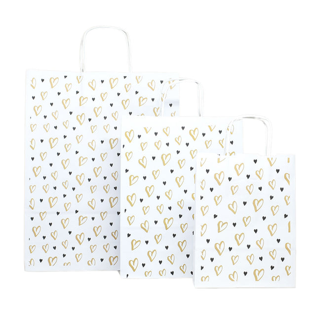 Kraft Paper Bag with Pattern 13 Floral 18 x 24(H) x 7cm