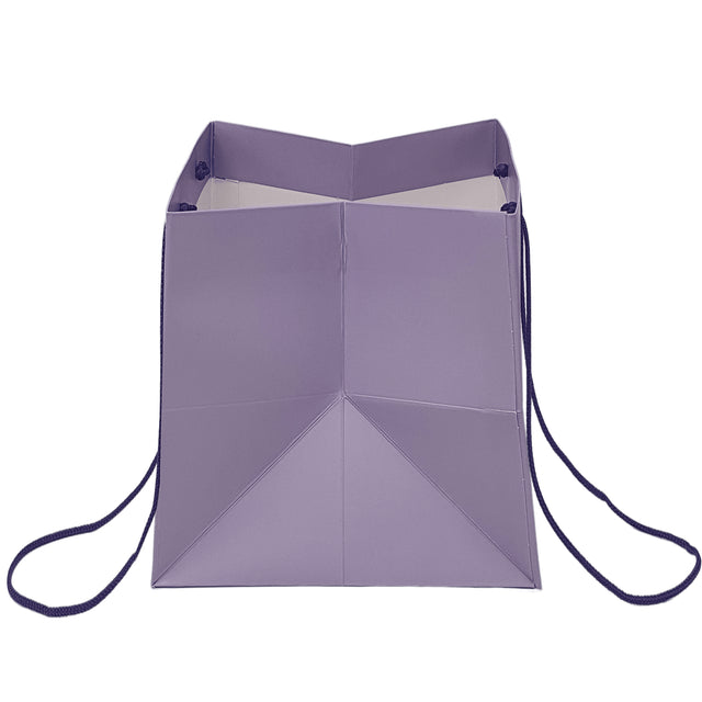 PURPLE PAL paper bag for flowers with textile string handles 30 x 25(H) x 27cm