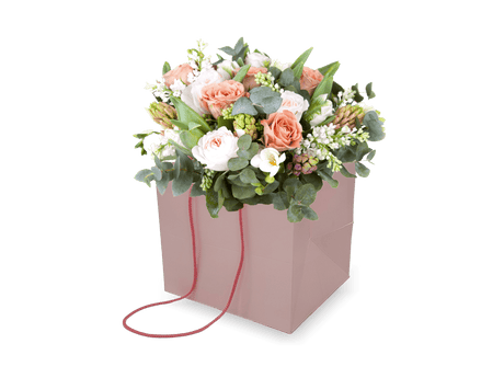 Punga hartie flori (roz pal) 5