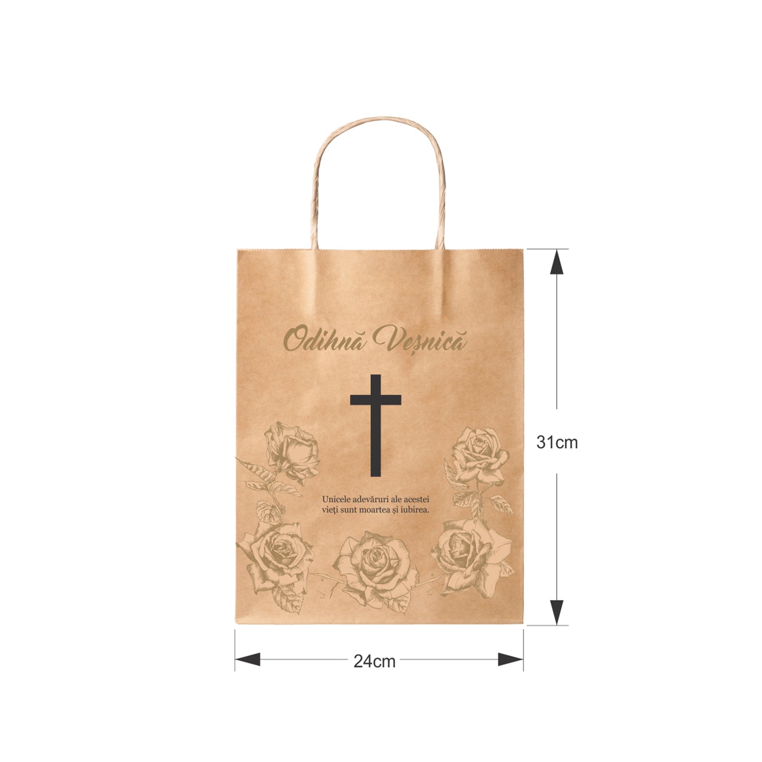 Hochwertiges NATUR-Kraftpapier für Parastase, Komfort und Haltbarkeit – Modell 2 24 x 31 (H) x 10 cm