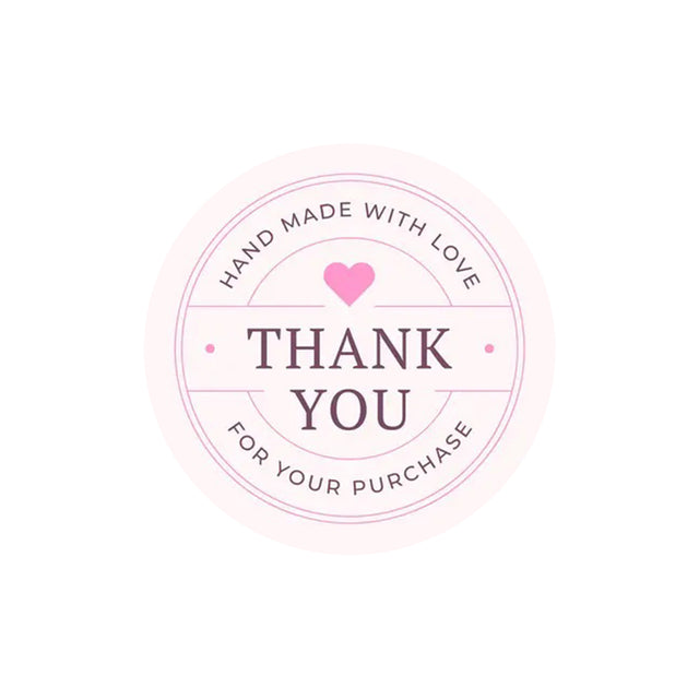 Etichetă autoadezivă/sticker Rotund Model Thank You Hand Made With Love