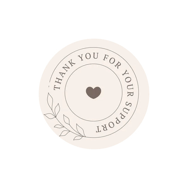 Etichetă autoadezivă/sticker Rotund Model Thank You Support Heart