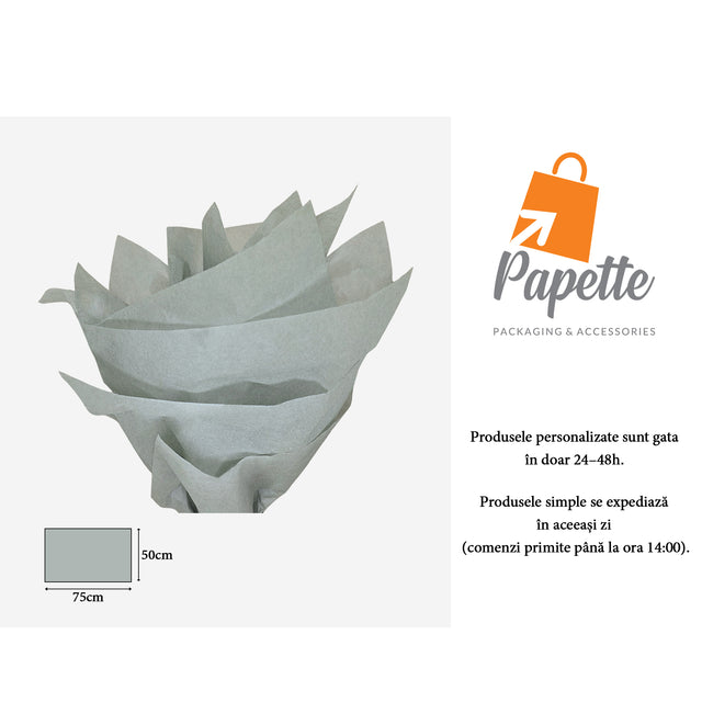 Seidenpapier 17g GRAU - 50 x 75cm